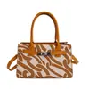 Comércio Exterior Estilo Coreano 2026 Primavera Nova Bolsa Tote de Ombro Único Estampada Simples Bolsa de Mão de Grande Capacidade