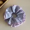 Elástico de cabelo grande estilo preguiçoso com estampa xadrez roxo e renda para mulheres, sensação de alta qualidade, para prender o cabelo em um coque, acessório de cabelo, corda de cabelo extra grande