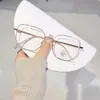 Gafas planas metálicas poligonales 2026 con montura ultrafina y ultraligera, bloqueadoras de luz azul, que dan forma al rostro, protectoras de ojos, montura de gafas planas
