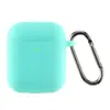 Capa para fones de ouvido Bluetooth Apple Airpods 1/2ª geração, capa de silicone espessada, capa macia com fivela para montanhismo