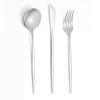 Popular cubertería de acero inoxidable Portugal de 4 piezas, cuchillo, tenedor y cuchara, juego para comida occidental, cuchillo para bistec, suministros para hotel y restaurante