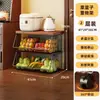 Prateleira de Armazenamento para Cozinha Multicamadas de Chão Carrinho Pequeno Cesta de Armazenamento Doméstica Cesta Móvel com Rodas para Frutas, Legumes e Lanches