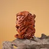 Adorno de Mano de Madera de Azufaifo Golpeada por el Rayo de Guan Yu, Talla Tridimensional, Placa Tridimensional, Tallado a Mano, Suministro para Transmisiones en Vivo, Dios de la Riqueza de los Cinco Caminos