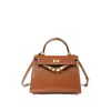 Wow Oh BOLSA mini bolso de mano de piel de vaca con grano versión alta costura bolso Kelly segunda generación nuevo estilo sensación de alta gama bolso bandolera de cuero genuino