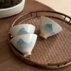 Mesa ICE taza de té Shanlan pintada a mano bajo vidriado cubo pequeño pintado a mano Taza Yuanshan montaña pesada taza de té kung fu taza de té para el hogar