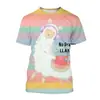 Camiseta 3D de Alpaca de Dibujos Animados para Hombre Animal Lindo Ropa Urbana Harajuku Camiseta de Manga Corta Top Camiseta