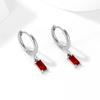 Pendientes de acero inoxidable con circonitas vintage chapadas en oro de Europa y Estados Unidos, nuevos y sencillos, con temperamento rojo neto, al por mayor