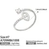 Anillo de Nariz Tipo Nariz de Cerdo de Cuatro Hojas con Circonita Cúbica Engastada en Bisel Cuadrado Acero Inoxidable Chapado en Oro de 18 Quilates Joyería de Lujo Ligero Europea y Americana de Alta Gama para Mujeres