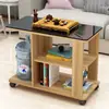 Mesa de Centro Moderna Minimalista Mesa Lateral para Sofá Sala de Estar Mesa de Esquina Móvil Mini Mesa de Café Kung Fu Vidrio Templado Envío Gratis