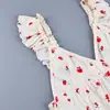 Vestido de tirantes finos de punto fino, nuevo estilo europeo y americano 2026, transfronterizo, hermoso diseño de espalda, estampado casual, dulce, ropa de dormir y para estar en casa para mujer