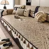 2026 Novo Chenille Quatro Estações Almofada de Sofá Universal Luxo Leve Toque de Alto Padrão Estilo Retro Simples Antiderrapante Resistente a Manchas Durável