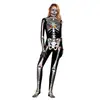 Meia-calça 3D com esqueleto humano cos de mãos e pés unidos para apresentação de palco secundário de Halloween