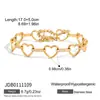 Pulsera Jieding de Acero Inoxidable con Circonita Brillante para Mujer, Pulsera Antidescolorante de Acero de Titanio, Joyería Transfronteriza con Circonita Brillante