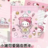 Caderno Fofo Tema Porquinho Rosa e Gatinho, Modelo Novo para Estudantes, Caderno de Páginas Coloridas A5, Caderno de Páginas Coloridas Hello Kitty, Caderno Espesso