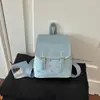 Nueva Moda Romántica Estilo Británico de Escuela Secundaria Mochila Pequeña Bloque de Color Doble Correa para el Hombro Bolso de Mujer Estilo Japonés Academia Dibujos Animados Dulce Fresco