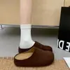 Nuevas zapatillas de media caña para mujer falda Birkenstock casual puntera cerrada zapatillas frescas 2026 verano retro francés bolsa a juego suela fondo suave