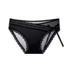 Carta de amor em cetim~Calcinha de renda sexy estilo francês para mulheres, transparente e respirável com laço, forro 100% algodão, modelo biquíni
