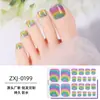 Pegatinas de Manicura de Verano Transfronterizas Nuevas Pegatinas para Pies Impermeables Teñido Arcoíris Polvo de Cebolla Brillo Pegatinas para Uñas de los Pies Pegatinas Personalizadas para Uñas