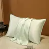 2026 Nueva Funda de Almohada de Seda 100% Seda de Morera Natural Funda de Almohada Seda Hielo Agradable a la Piel Suave Almohada para el Hogar