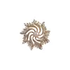 Broche de Flor Atmosférica de Vidro Exquisito Brilhante Strass Elegante Pinos de Roupa Flor Cardigan Botão Pin