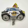Balão de Filme de Alumínio Série Mini Carro Balão de Folha de Alumínio Veículo de Engenharia Carro de Polícia Balão de Brinquedo para Crianças Decoração de Aniversário