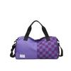 Nova bolsa de viagem xadrez da moda, bolsa de viagem, bolsa esportiva feminina, bolsa de fitness crossbody portátil, bolsa de fitness masculina