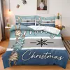 Temu Conjunto de Roupa de Cama de Três Peças de Natal Boneco de Neve de Natal Rena Decoração de Casa Conjunto de Roupa de Cama de Três Peças Pode Ser Enviado Jit
