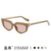 Gafas de sol de cadena transfronterizas nuevas, patillas, ojo de gato, personalidad europea y americana, ins, celebridad de Internet, desfile, toma callejera, gafas de sol versátiles