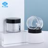 Em estoque transparente 50g100g garrafa de boca larga pet injeção grossa frasco de creme de parede loção creme cosmético sub-engarrafado