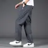 Calça Casual Fina de Verão 2025 Masculina Solta de Perna Reta Tamanho Plus Perna Larga Adolescente Cáqui Roupa de Trabalho Formal Calça Longa