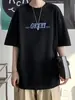 Camiseta Masculina de Manga Curta Estampada Estilo Americano, Moda Casual Tendência Verão 2026 Marca Solta Manga Meia Mão para Homens