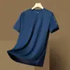 Fabricante Directo Camiseta de Hielo de Seda para Hombre de Manga Corta de Secado Rápido Verano Alta Elasticidad Sensación de Hielo Transpirable Top Venta al por Mayor de Fábrica Transfronteriza