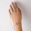 Joyería transfronteriza retro personalidad moda abanico borla anillo abierto juego de 5 piezas anillo unido anillo de cadena anillo anillo