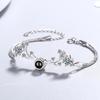 Pulsera para mujer, diseño de nicho INS, pulsera de asta de moda para la red, pulsera de joyería de proyección de 100 idiomas