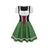 Zhumilian Amazon Vestido Multicor de Menina de Cerveja para Halloween Modelador de Corpo Fantasia de Performance Roupa de Empregada