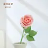 Flor de Copa de Vino Rosado Terminada, Flor Artificial de Ganchillo Hecha Completamente a Mano, Decoración para el Hogar, Regalo de Hilo de Flor Artificial de Ganchillo para Mujeres