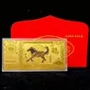 2026 Año del Caballo 100 Yuan Billete de Lámina de Oro Moneda Conmemorativa Billete de Oro Éxito al Comienzo del Año Regalo Venta al por Mayor