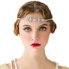 Cadena para el Cabello de Pedrería Nueva Europea y Americana Retro Diamante Ojo del Diablo Novia Boda Banda para el Cabello Tocado tocado S06