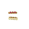 Pulsera Multihilera Chapada en Oro de Cobre Puro 18K Espaciadores Espaciadores de Cuatro Filas/Cinco Filas Accesorios para Joyería DIY Materiales Hechos a Mano