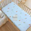 Gorro de Cama para Bebé Recién Nacido Algodón Protector de Colchón para Bebé Jardín de Infancia Niños Cama Empalmada Cubrecama Gasa de Cuatro Estaciones Sábana