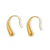 Brincos de Gancho de Ouro Banhado em Latão Estilo Minimalista Gota d'Água Exquisitos Design de Nicho de Alta Qualidade Europeus e Americanos Transfronteiriços