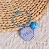 Llavero colgante de tarjeta acrílica original de doble cara buena suerte afortunado texto Jinbao bolsa colgante joyería llavero