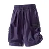 Pantalones Cargo Casuales Piel de Hielo Nuevo Estilo Pantalones de Cinco Puntos Convertibles de Marca de Moda Pantalones Cortos Verano 2025 Crepúsculo Negro Ordenar