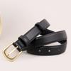 Cinturón básico de piel de vaca de primera capa para mujer, de alta gama, moderno y versátil, fabricado con cinturones de vestir personalizados.