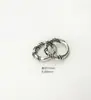 Anillo Corredizo de Aleación de Plata Estilo Chino Método Antiguo Dragón y Fénix Xiangyun Anillo Mobius Cadena Colgante para Pulsera DIY Accesorios de Joyería