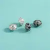Plata de Ley S925 Separadores de Flor de Seis Pétalos Estilo Étnico Retro Pulsera Cuentas Planas Pulsera de Cuerda Tejida a Mano DIY Accesorios de Cuentas Sueltas