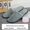 Chinelos Descartáveis de Tamanho Grande para Hotel, Fleece de Coral, Espessados, Antiderrapantes, para Uso Doméstico, Pousadas de Luxo, Viagens de Outono e Inverno, com Solado Grosso