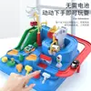 Pista de Aventura para Carros Estacionamento de Carros Trem Pequeno de Brinquedo Caminhão de Bombeiros Brinquedos Educativos Infantis para Meninos e Meninas
