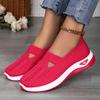 Sapatos Casuais Femininos Transfronteiriços Teme Dropshipping Sapatos Femininos Fly-Knit Respiráveis Sapatos de Mãe Sapatos de Pano Rasos Sapatos Únicos Leves