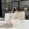 Bolsa de Lona Bordada de Luna Creciente Colorida para Dropshipping Moda Verano 2026 Bolso de Hombro Cruzado de Gama Alta Venta al por Mayor